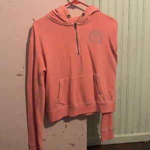 Pink aeropostale cropped hoodie